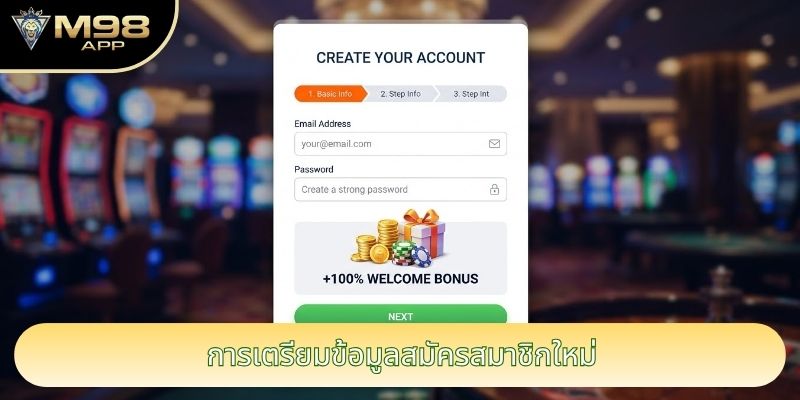 การเตรียมข้อมูลสมัครสมาชิกใหม่ การเตรียมข้อมูลสมัครสมาชิกใหม่