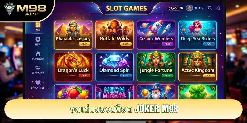 จุดเด่นของสล็อต Joker m98 จุดเด่นของสล็อต Joker m98