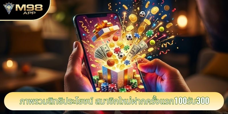 ภาพรวมสิทธิประโยชน์ สมาชิกใหม่ฝากครั้งแรก100รับ300 ภาพรวมสิทธิประโยชน์ สมาชิกใหม่ฝากครั้งแรก100รับ300